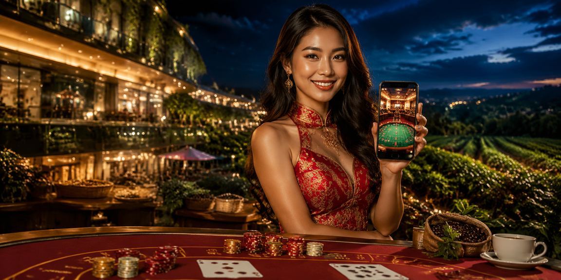 Người dùng chơi Slots trên điện thoại tại phố ẩm thực TP.HCM