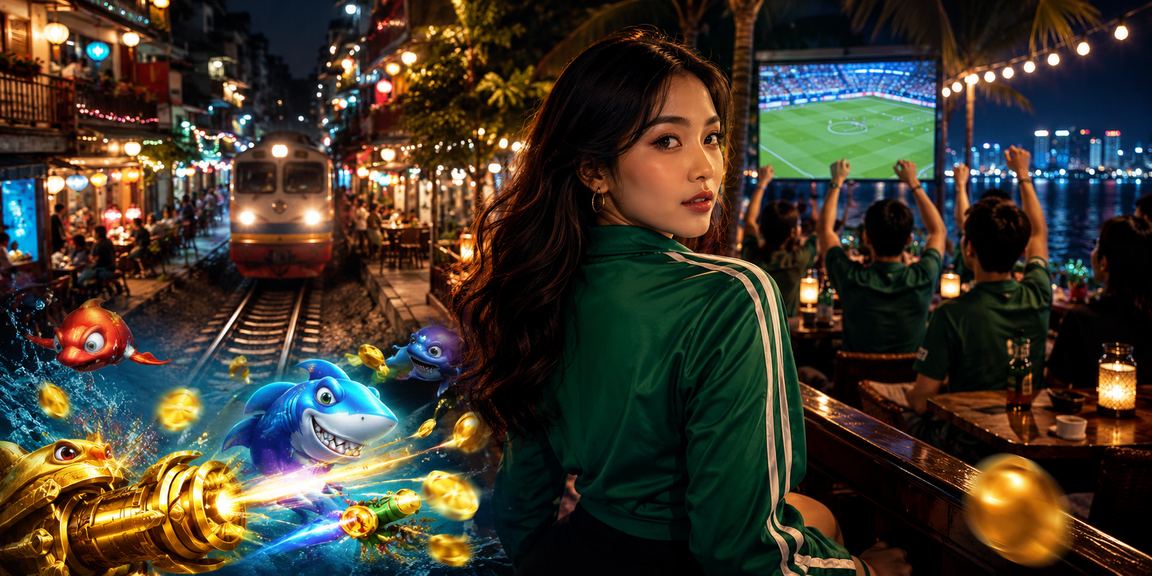Không gian casino trực tuyến hiện đại với màn hình đa dạng trò chơi tại Việt Nam